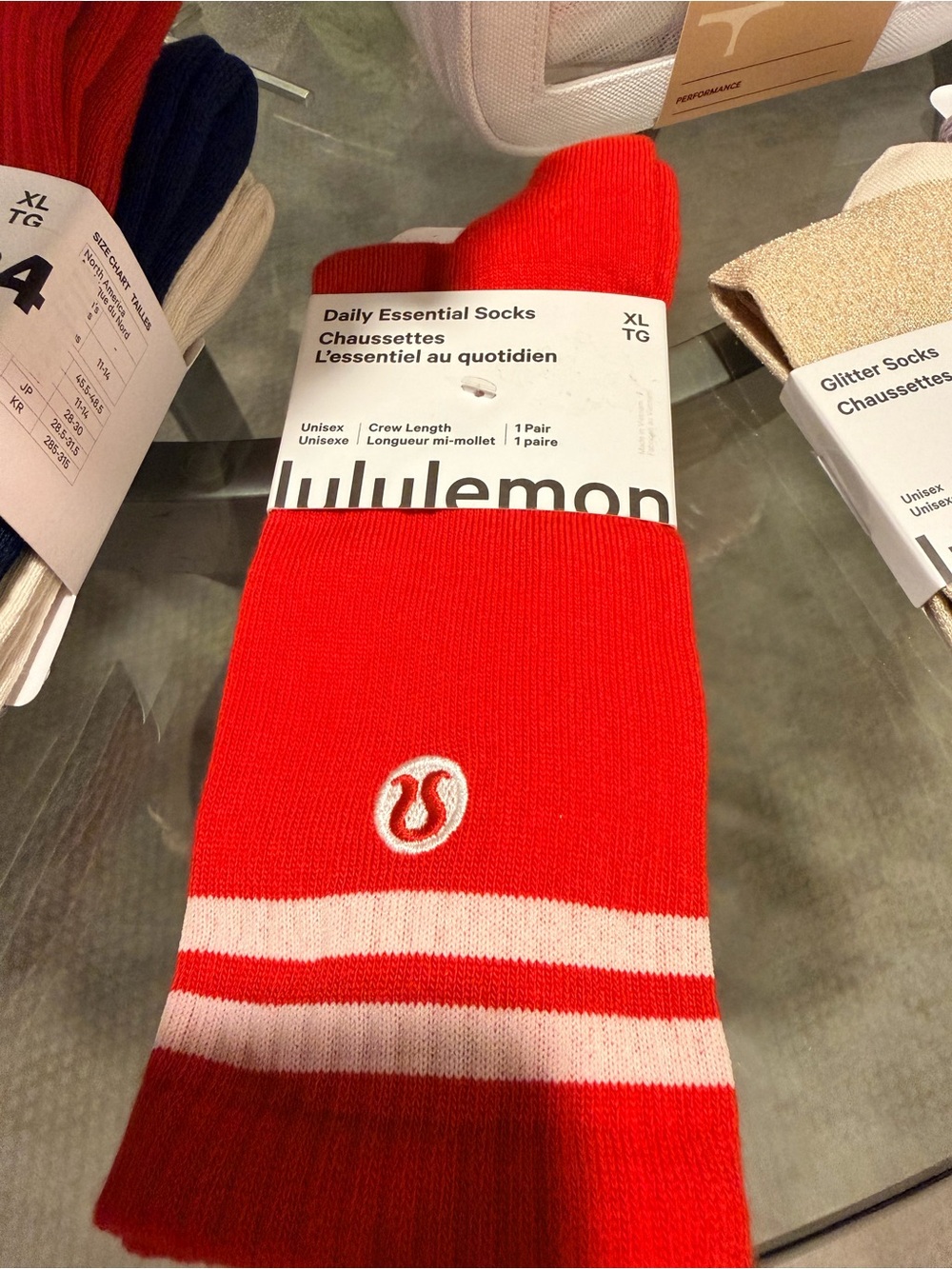 Lululemon Red Socks - Daily Essentials XL 
Unisex